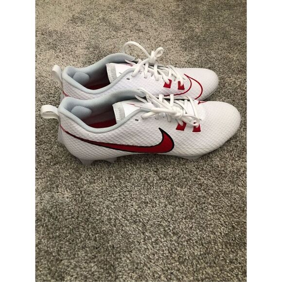 Nike Vapor Edge Speed 360 2 Football Cleats Men's Size 13.5 White/ Red - Picture 2 of 6